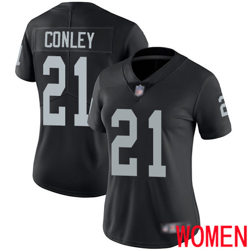 Oakland Raiders Limited Black Women Gareon Conley Home Jersey NFL Football #21 Vapor Untouchable Jersey->nfl t-shirts->Sports Accessory